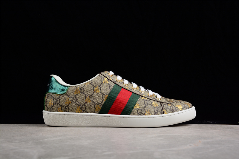 Gucci Distressed Screener Sneakers Brown/Navy Blue/Red 15