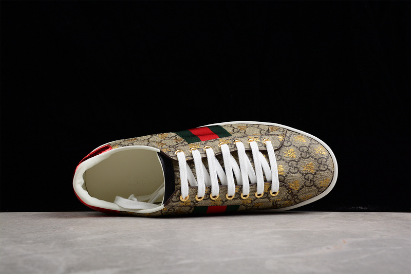 Gucci Distressed Screener Sneakers Brown/Navy Blue/Red 27