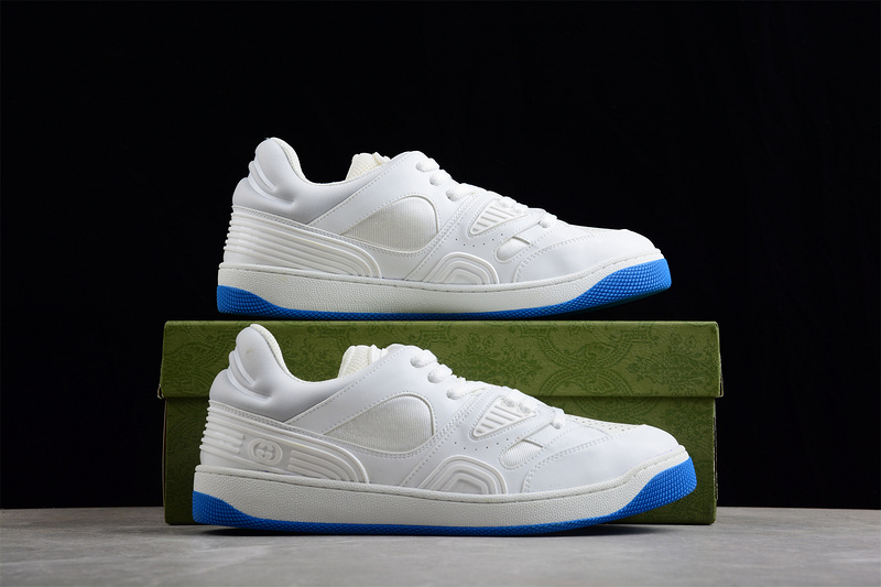 Gucci Basket Low-To Sneaker White/White/Dark Blue 21