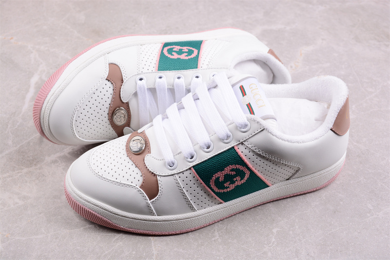 Gucci Screener Gg White/Green/Brown/Pink 7