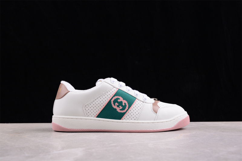 Gucci Screener Gg White/Green/Brown/Pink 27