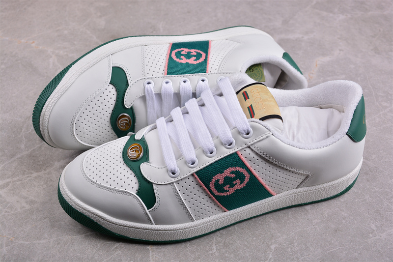 Gucci Screener Gg White/Green 27