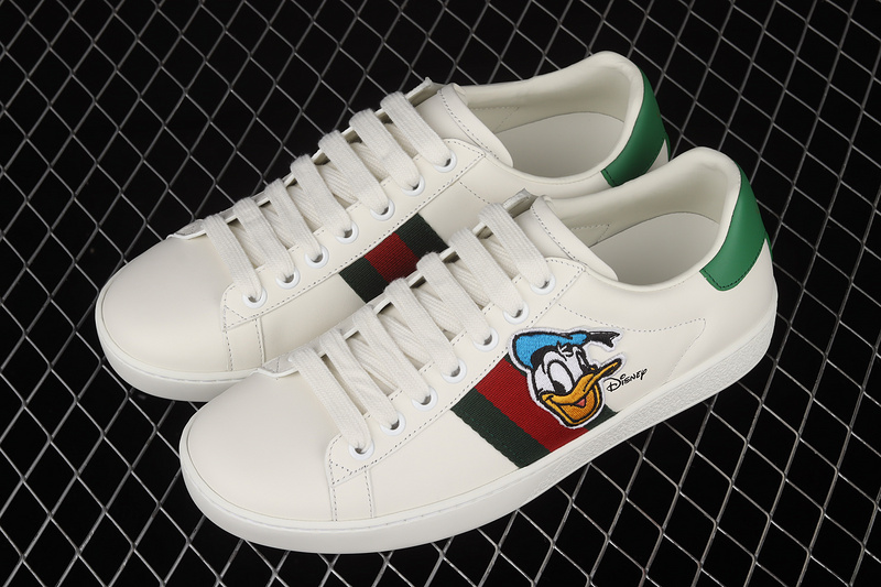 Gucci Ace Embroidered Sneakers Black/Green/Red 23