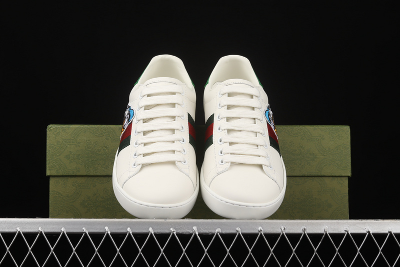 Gucci Ace Embroidered Sneakers Black/Green/Red 27