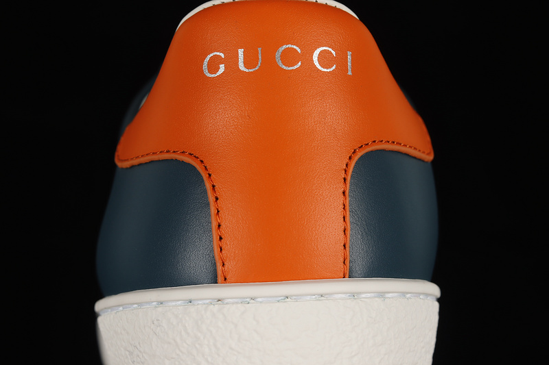 Gucci Classic Shoes Dark Green/Orange/White 23