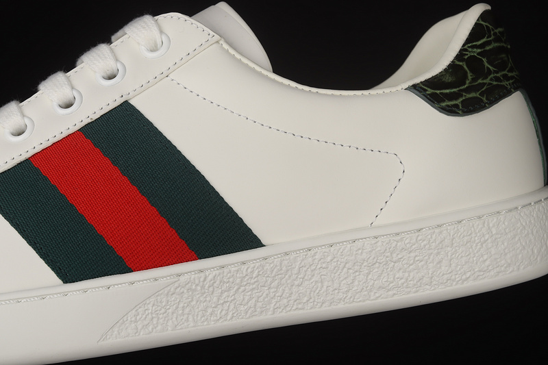 Gucci Ace Embroidered Low-Top Sneaker White/Black/Red 7