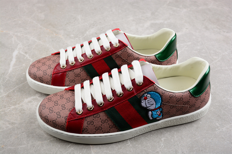 Gucci Ace Low Casual Board Shoes Brown/Red/Green 5