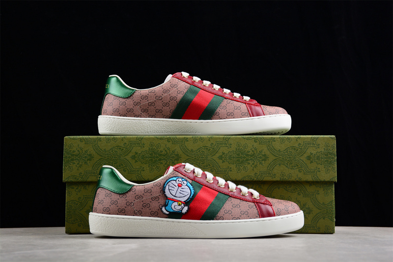 Gucci Ace Low Casual Board Shoes Brown/Red/Green 21