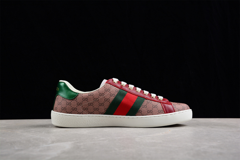 Gucci Ace Low Casual Board Shoes Brown/Red/Green 29