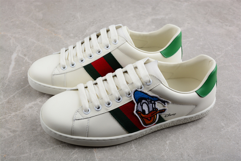 Gucci Ace Low Top Casual Sneakers White/Green/Red 3