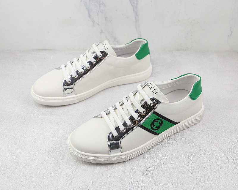 Gucci Screener Gg High-Top Sneaker White/Black/Green 11