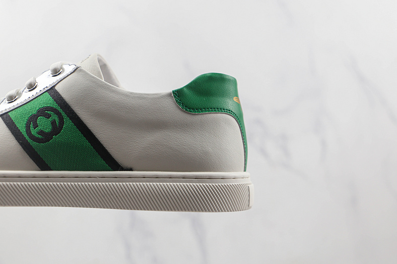 Gucci Screener Gg High-Top Sneaker White/Black/Green 13