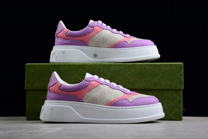 Gucci Screener Gg High-Top Sneaker White/Purple/Pink 11