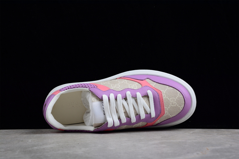 Gucci Screener Gg High-Top Sneaker White/Purple/Pink 15