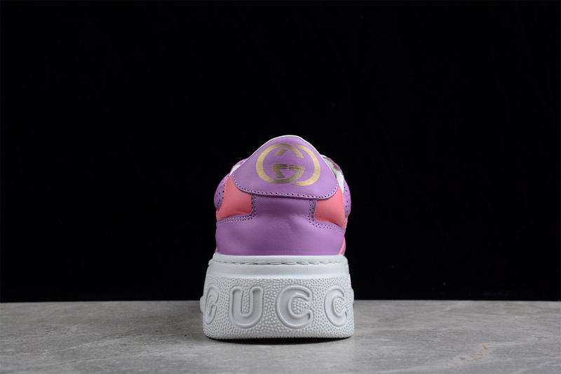 Gucci Screener Gg High-Top Sneaker White/Purple/Pink 25