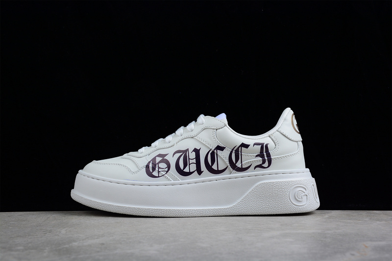 Gucci Screener Gg High-Top Sneaker White/White/Black 5