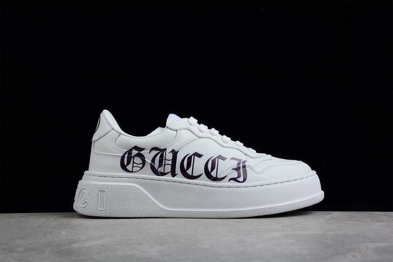 Gucci Screener Gg High-Top Sneaker White/White/Black 15