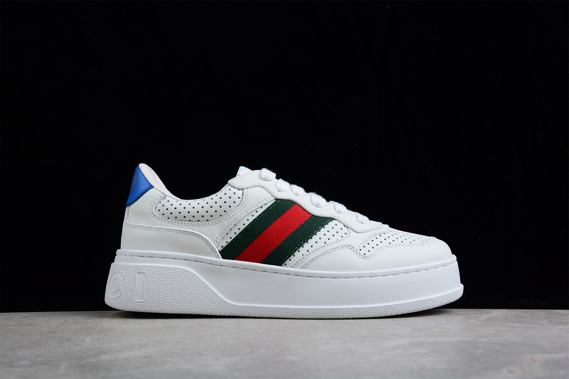 Gucci Screener Gg High-Top Sneaker White/White/Blue 3