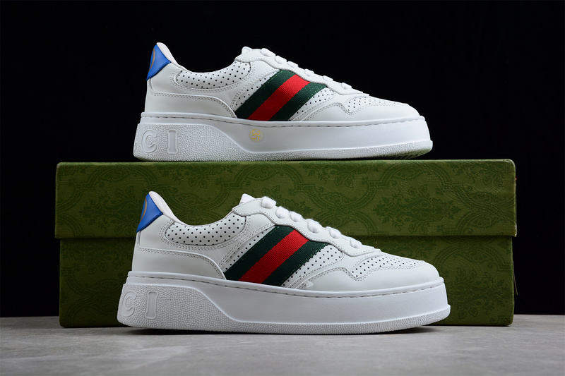 Gucci Screener Gg High-Top Sneaker White/White/Blue 9