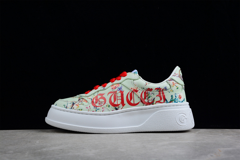 Gucci Screener Gg High-Top Sneaker White/White/Multi-Color 13