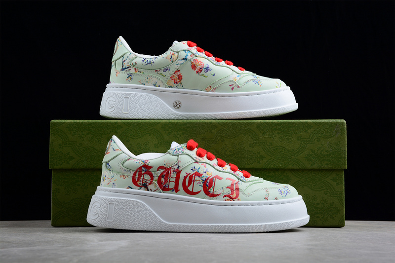 Gucci Screener Gg High-Top Sneaker White/White/Multi-Color 25