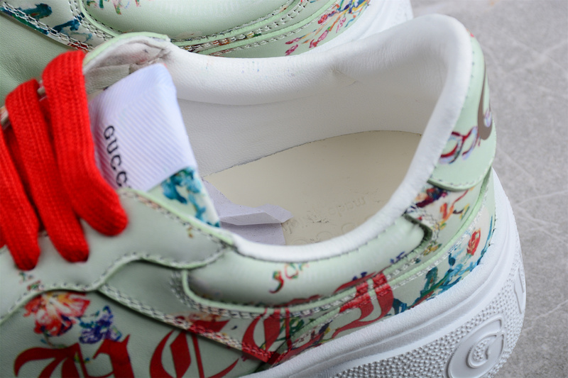 Gucci Screener Gg High-Top Sneaker White/White/Multi-Color 33