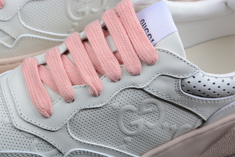 Gucci Screener Gg High-Top Sneaker White/White/Pink 13