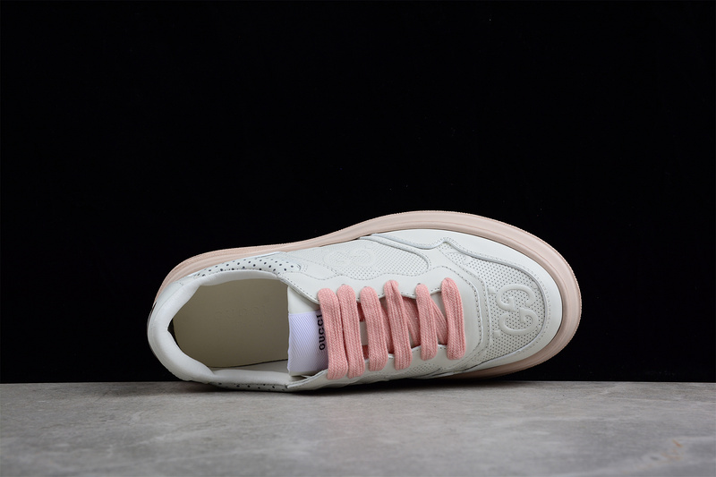 Gucci Screener Gg High-Top Sneaker White/White/Pink 17