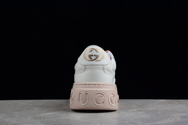 Gucci Screener Gg High-Top Sneaker White/White/Pink 29