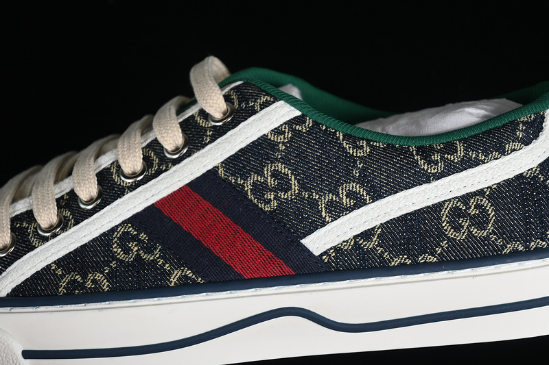 Gucci Tennis 1977 Print Sneaker White/Red/Green/Yellow 23