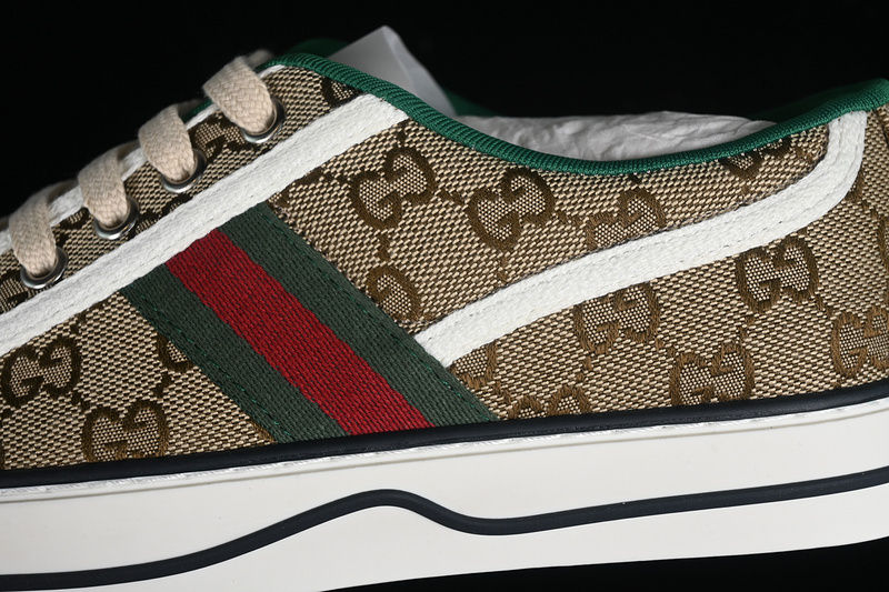 Gucci Tennis 1977 Print Sneaker White/Red/Green/Brown 15