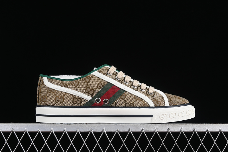 Gucci Tennis 1977 Print Sneaker White/Red/Green/Brown 17