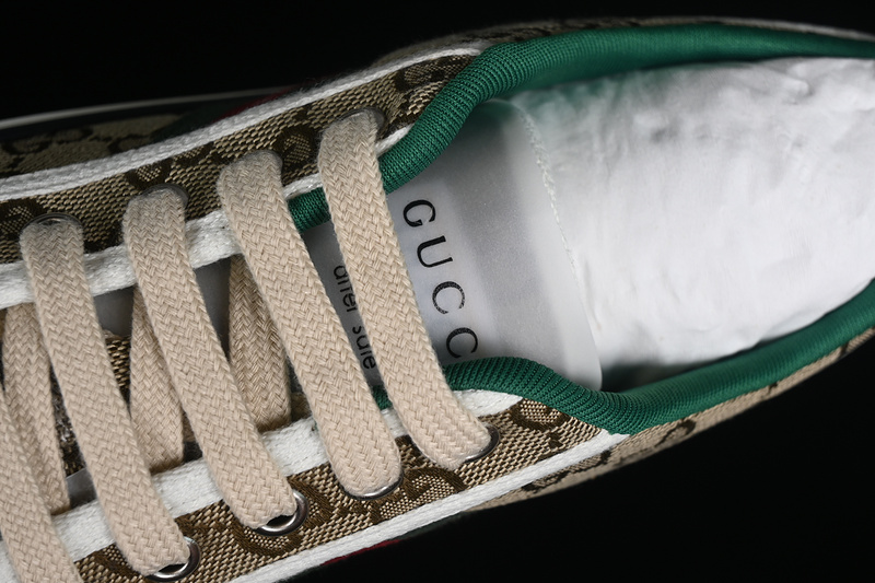 Gucci Tennis 1977 Print Sneaker White/Red/Green/Brown 27