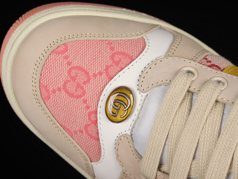 Gucci Screener Sneakers Beige/Light Pink/Yellow-White 19