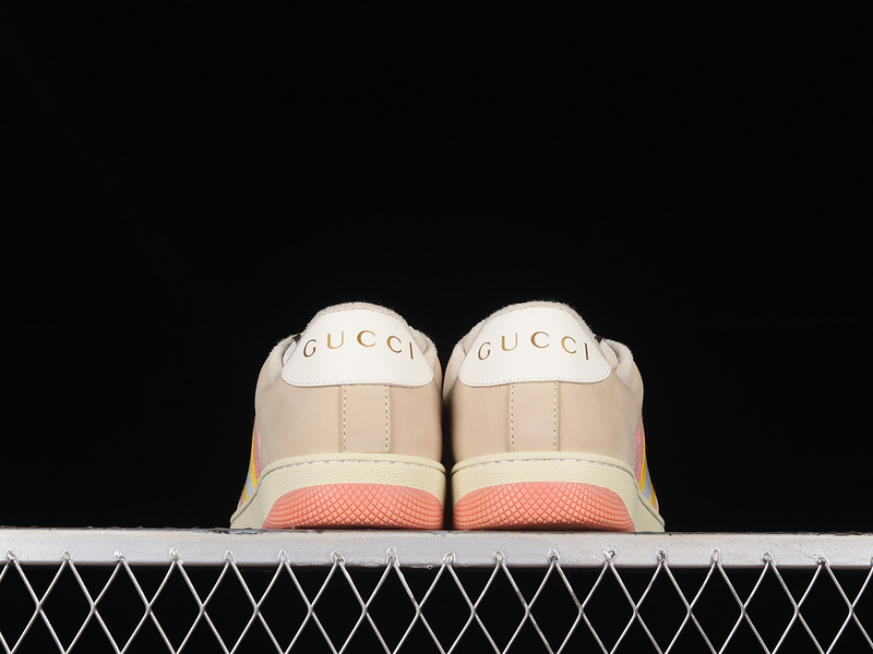 Gucci Screener Sneakers Beige/Light Pink/Yellow-White 27