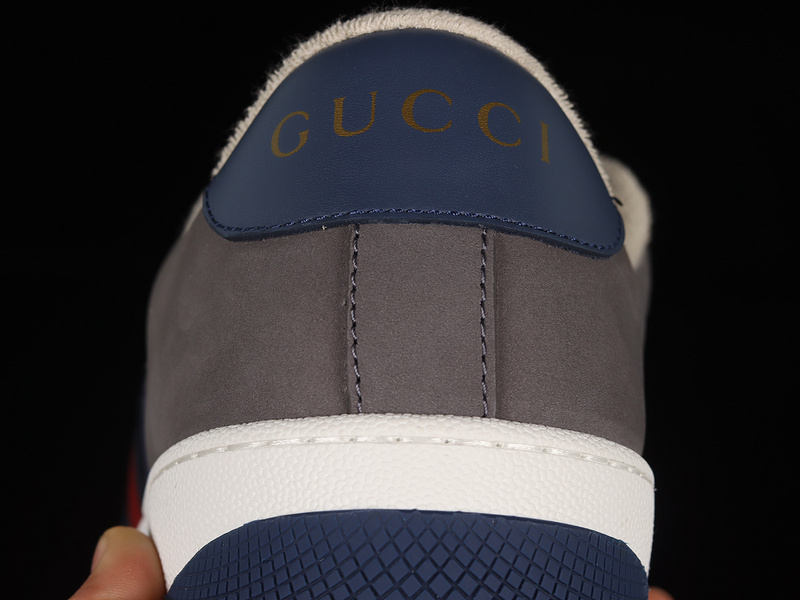 Gucci Screener Sneakers Dark Grey/Navy Blue/Red 15