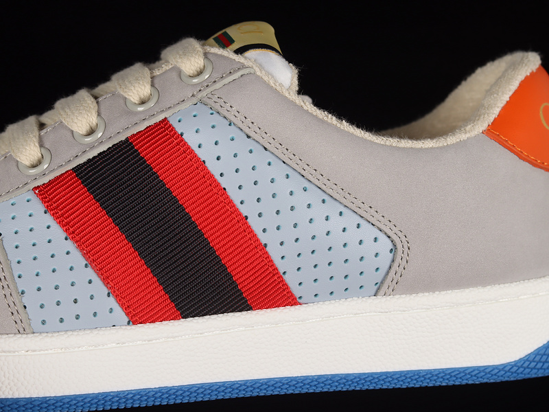 Gucci Screener Sneakers Light Grey/Multi-Color/Red 5