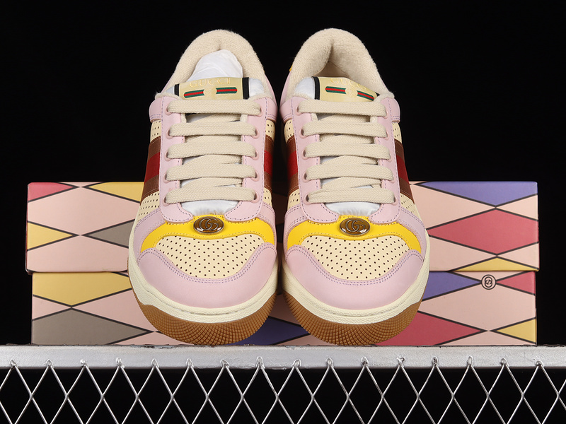 Gucci Screener Sneakers Light Pink/Beige/Brown 17