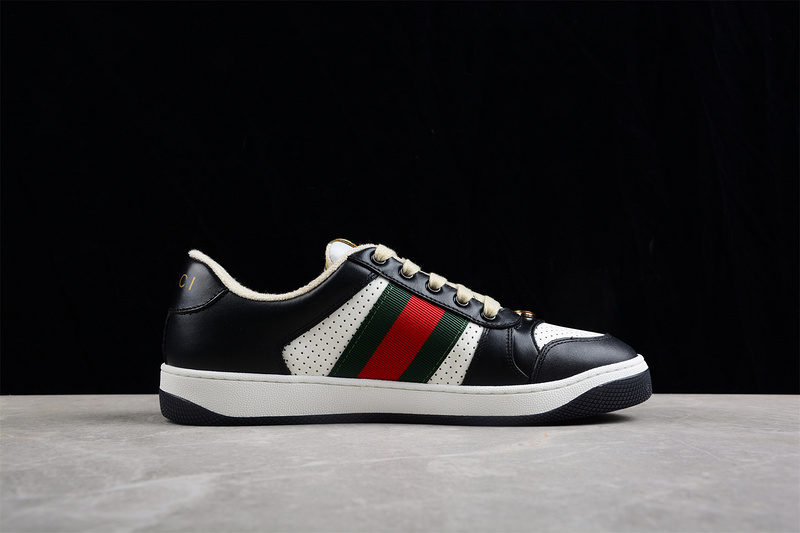 Gucci Ace Embroidered Low-Top Black/White/Red-Green 9