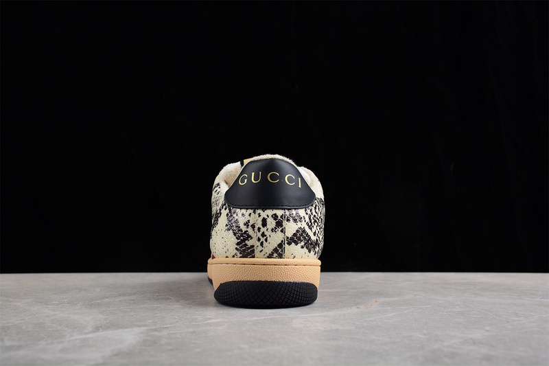 Gucci Ace Embroidered Low-Top Brown/Dark Green/Red-White 31