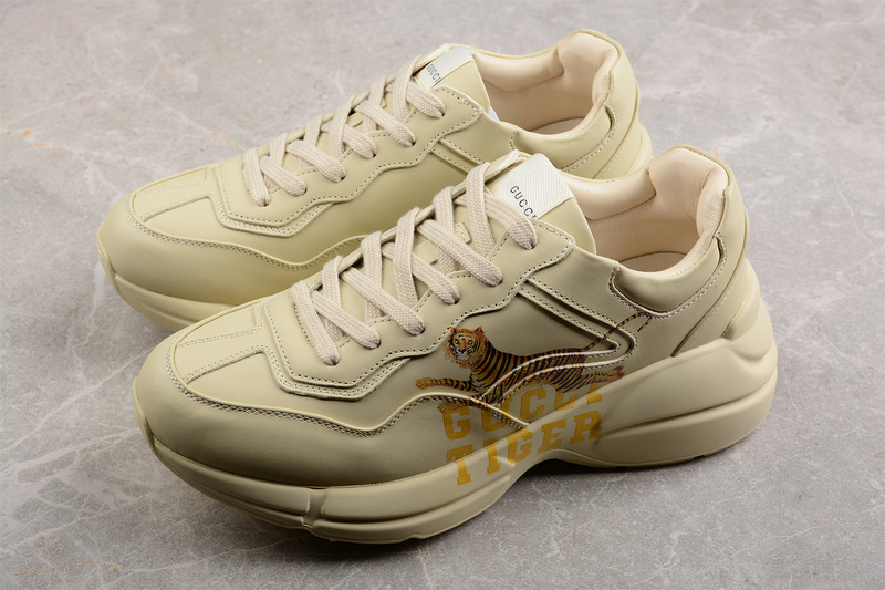 Gucci Rhyton Vintage Trainer Sneaker Beige/Beige/Tiger 25