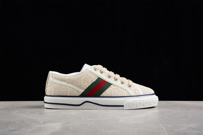 Gucci Tennis 1977 Print Sneaker Beige/Red/Green/White 27