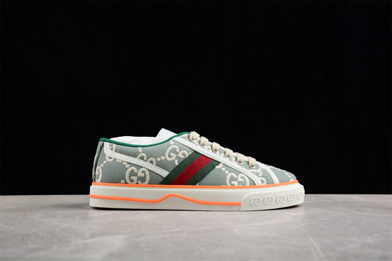 Gucci Tennis 1977 Print Sneaker Green/White/Red 11