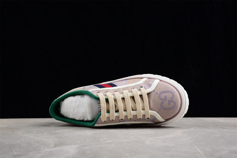 Gucci Tennis 1977 Print Sneaker Greey/Grey/White/Red 5