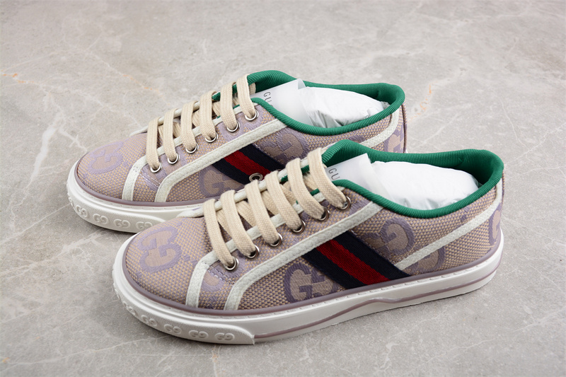 Gucci Tennis 1977 Print Sneaker Greey/Grey/White/Red 11