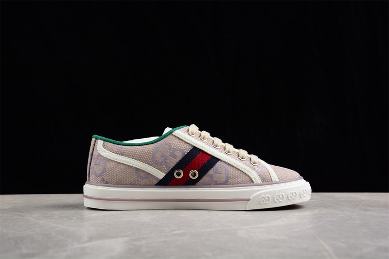 Gucci Tennis 1977 Print Sneaker Greey/Grey/White/Red 23