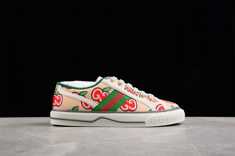 Gucci Tennis 1977 Print Sneaker Pink/Green/White 13