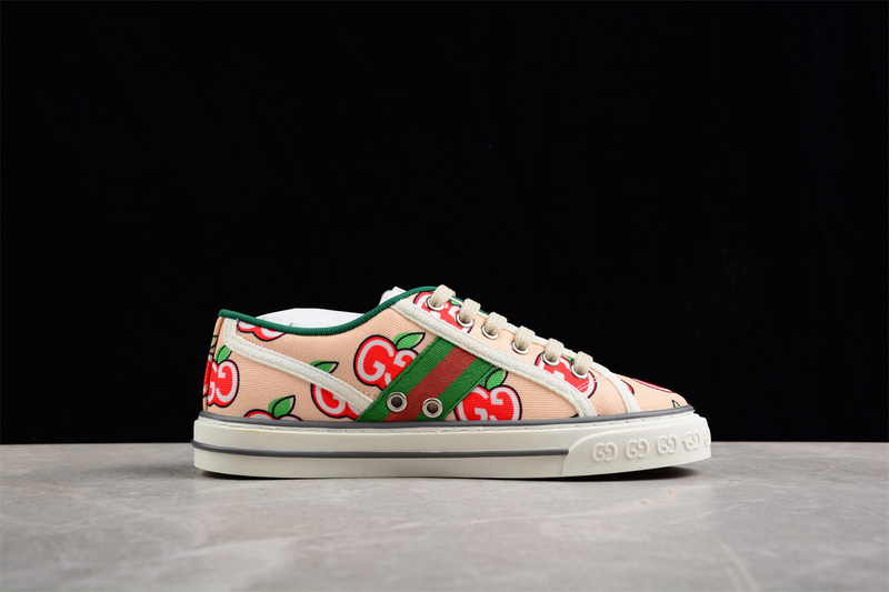 Gucci Tennis 1977 Print Sneaker Pink/Green/White 21