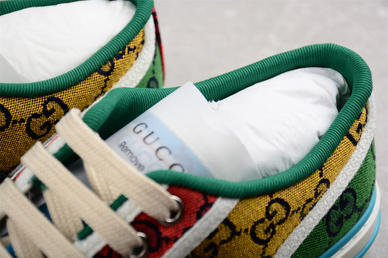 Gucci Tennis 1977 Print Sneaker Red/Pink/Green/Yellow 11