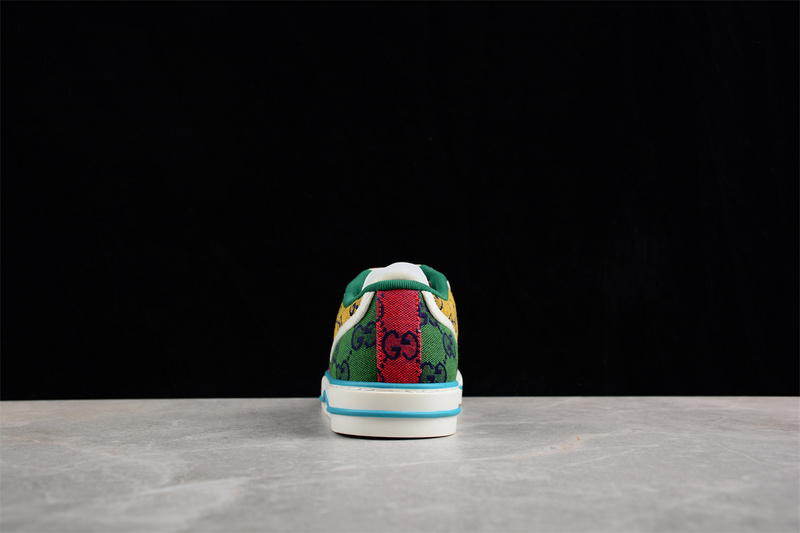 Gucci Tennis 1977 Print Sneaker Red/Pink/Green/Yellow 25